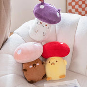 Bonito Kawaii Plush Toy para Decoração de Casa, Almofada Recheada, Cogumelo, Capivara, Pato, Gato, Soft Fill, Presente de Aniversário, Feriado, 32cm