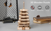 Quebra-Cabeça 3D de Madeira Modelos Torres Famosas