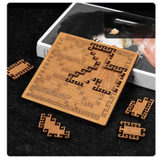 Quebra-cabeça de madeira impossível iq quebra-cabeças para adultos impossível jigsaw quebra-cabeças dez níveis de dificuldade tangram jogos de tabuleiro