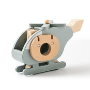 Helicóptero de Brinquedo Montessori de Madeira
