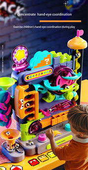 Brinquedo educacional montessori, pista multicamadas, jogo de aventura, trilho, bola de rolamento, modelo interativo, cérebro para crianças