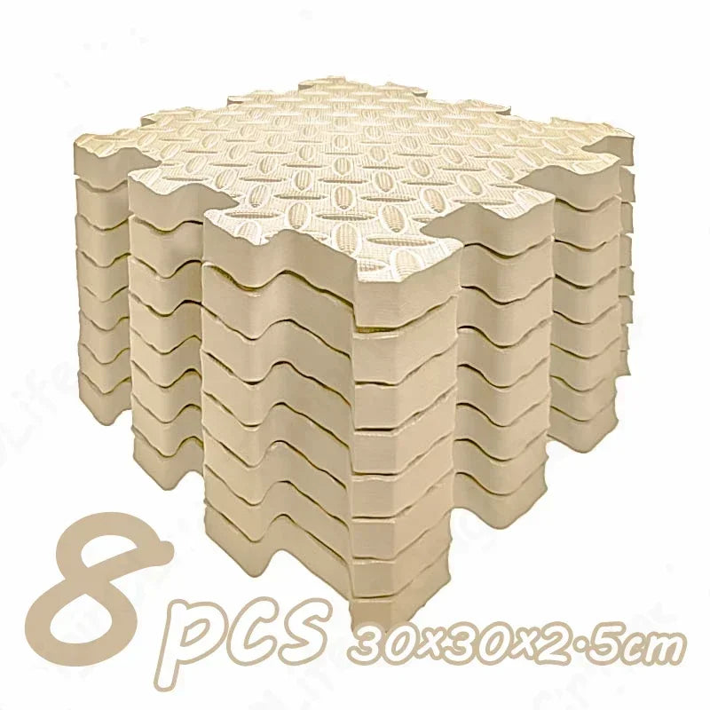 Tapete de Espuma Antiderrapante para Bebês - 8 Peças