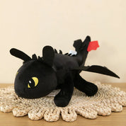 Dragão de Pelúcia Branco e Preto