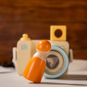Câmera de Brinquedo Montessori de Madeira