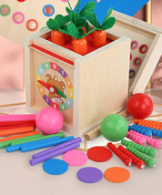 Brinquedos montessori de madeira, kit de jogo, objeto, caixa de permanência, moeda, cenoura, criança, desenvolvimento precoce, forma classificador, bola, brinquedos para idade