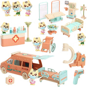 Brinquedo Miniaturas Playset Médico de Gatinhos