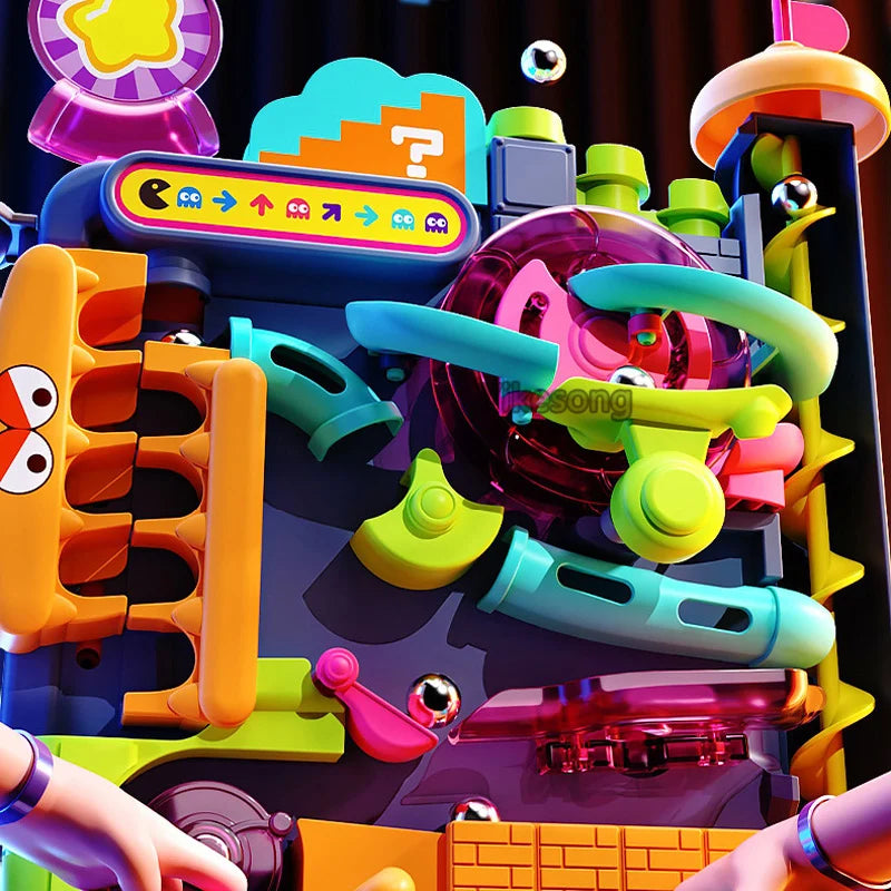Brinquedo educacional montessori, pista multicamadas, jogo de aventura, trilho, bola de rolamento, modelo interativo, cérebro para crianças
