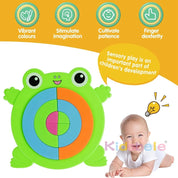 Quebra-Cabeça Montessori Educativo Sapo Colorido - 18 Peças
