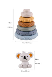 Blocos de Silicone Montessori para Bebês