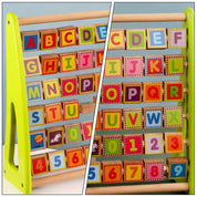 Brinquedo Educacional de Madeira: Aprendizagem Alfabética e Numérica