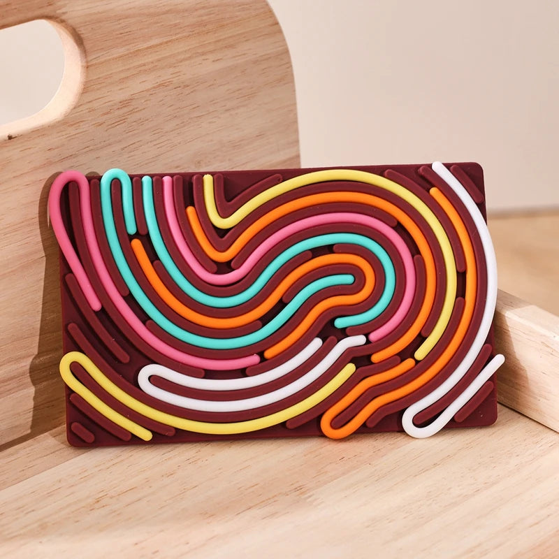 Tabuleiro Sensorial Montessori de Silicone para Crianças
