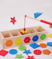 Brinquedo Educativo Montessori de Madeira com Jogo de Pesca Divertido
