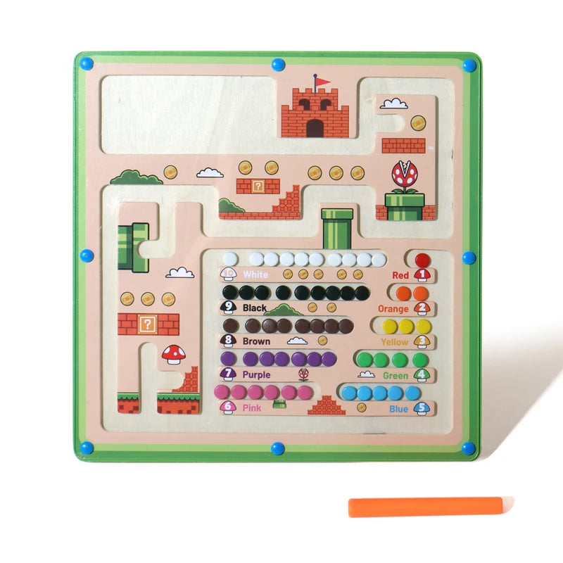 Labirinto Magnético Montessori: Aprendizagem Divertida para Crianças