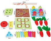 Brinquedos montessori de madeira, kit de jogo, objeto, caixa de permanência, moeda, cenoura, criança, desenvolvimento precoce, forma classificador, bola, brinquedos para idade