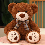 Urso de Pelúcia Clássico Macio com Laço - 35 a 60 cm