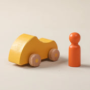 Brinquedo do bebê faia blocos de madeira dos desenhos animados carro vilão educacional montessori brinquedos criança dentição cérebro jogo artesanal presente aniversário do bebê
