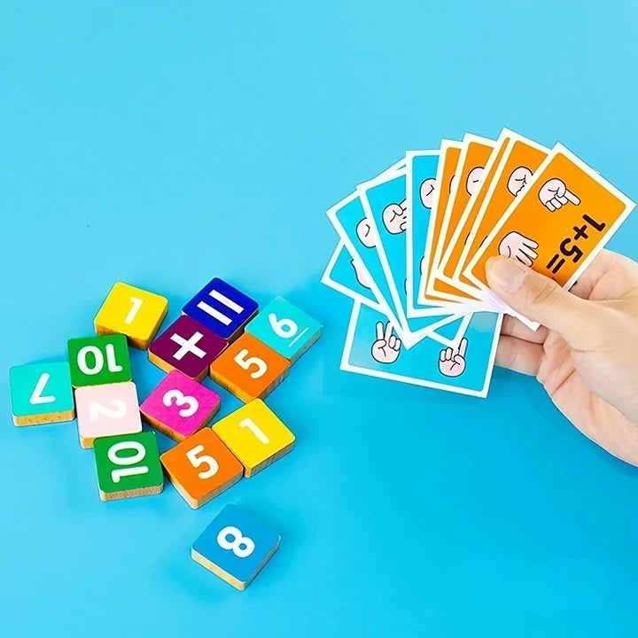 Brinquedo Educativo Montessori de Aritmética em Madeira
