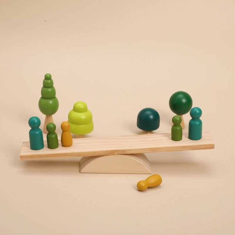 Quebra-cabeças jogo educativo montessori bebê feixe de equilíbrio jogo brinquedos para crianças estilo nórdico blocos de construção de madeira brinquedos para crianças