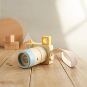 Câmera de Brinquedo Montessori de Madeira