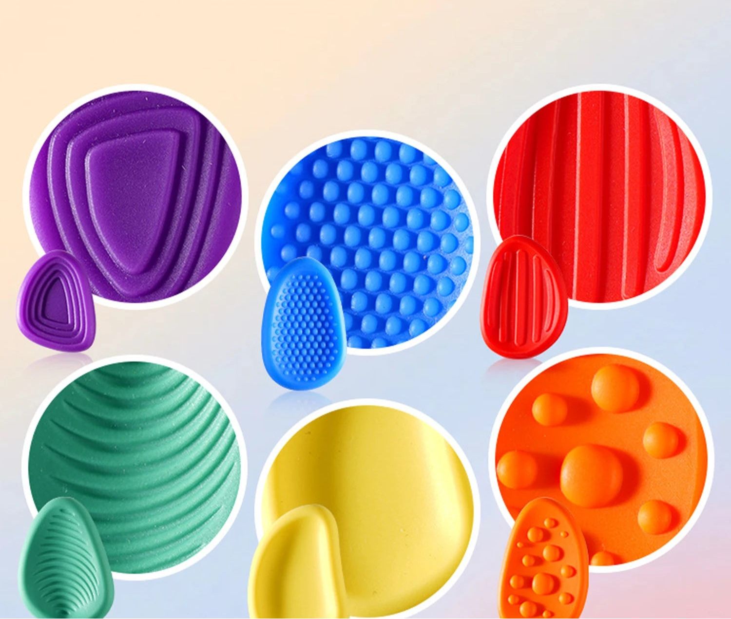 Conjunto Sensorial de Pedras de Silicone para Crianças - Alívio e Concentração