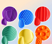 Conjunto Sensorial de Pedras de Silicone para Crianças - Alívio e Concentração