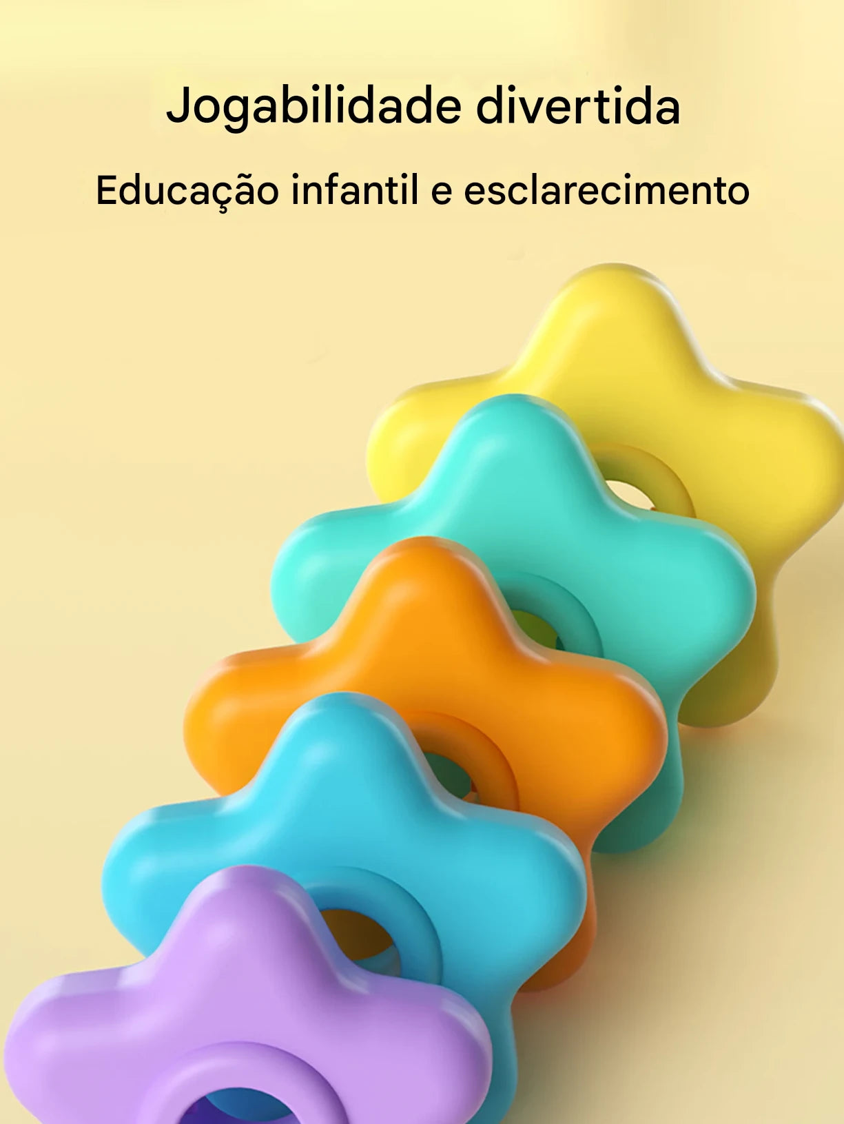 Torre de Empilhamento Arco-Íris para Bebês