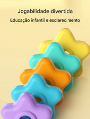 Torre de Empilhamento Arco-Íris para Bebês