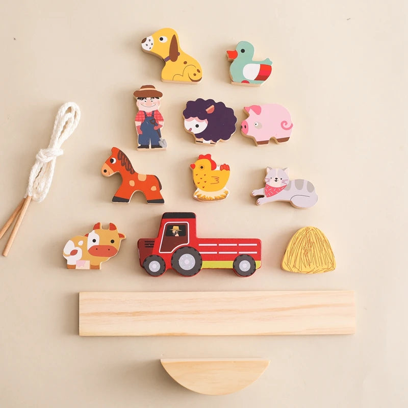 Brinquedo de Equilíbrio Montessori de Madeira para Crianças