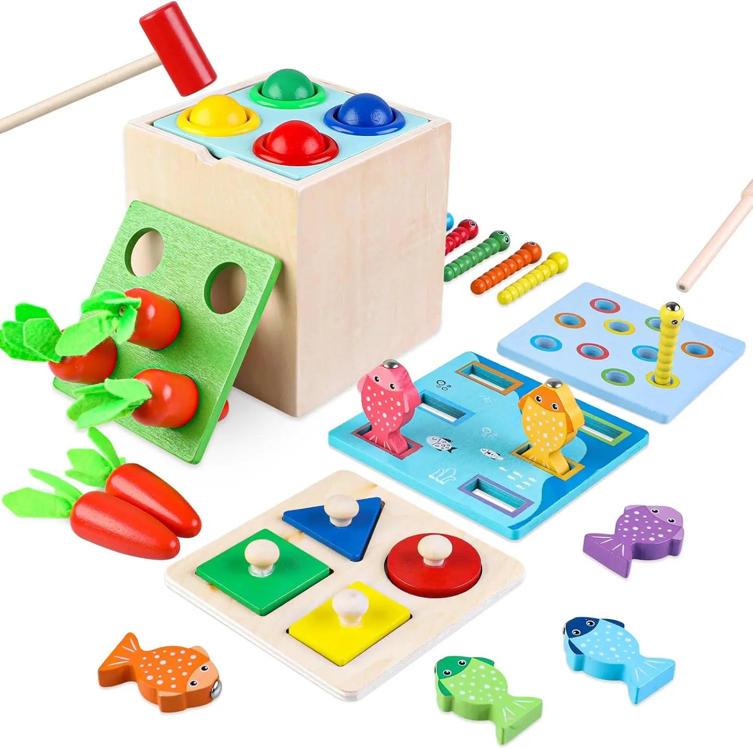 Brinquedos montessori de madeira, kit de jogo, objeto, caixa de permanência, moeda, cenoura, criança, desenvolvimento precoce, forma classificador, bola, brinquedos para idade
