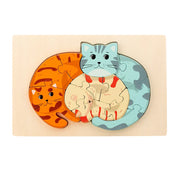 Enigma animal madeira para pai e filho, jogo educativo do bebê