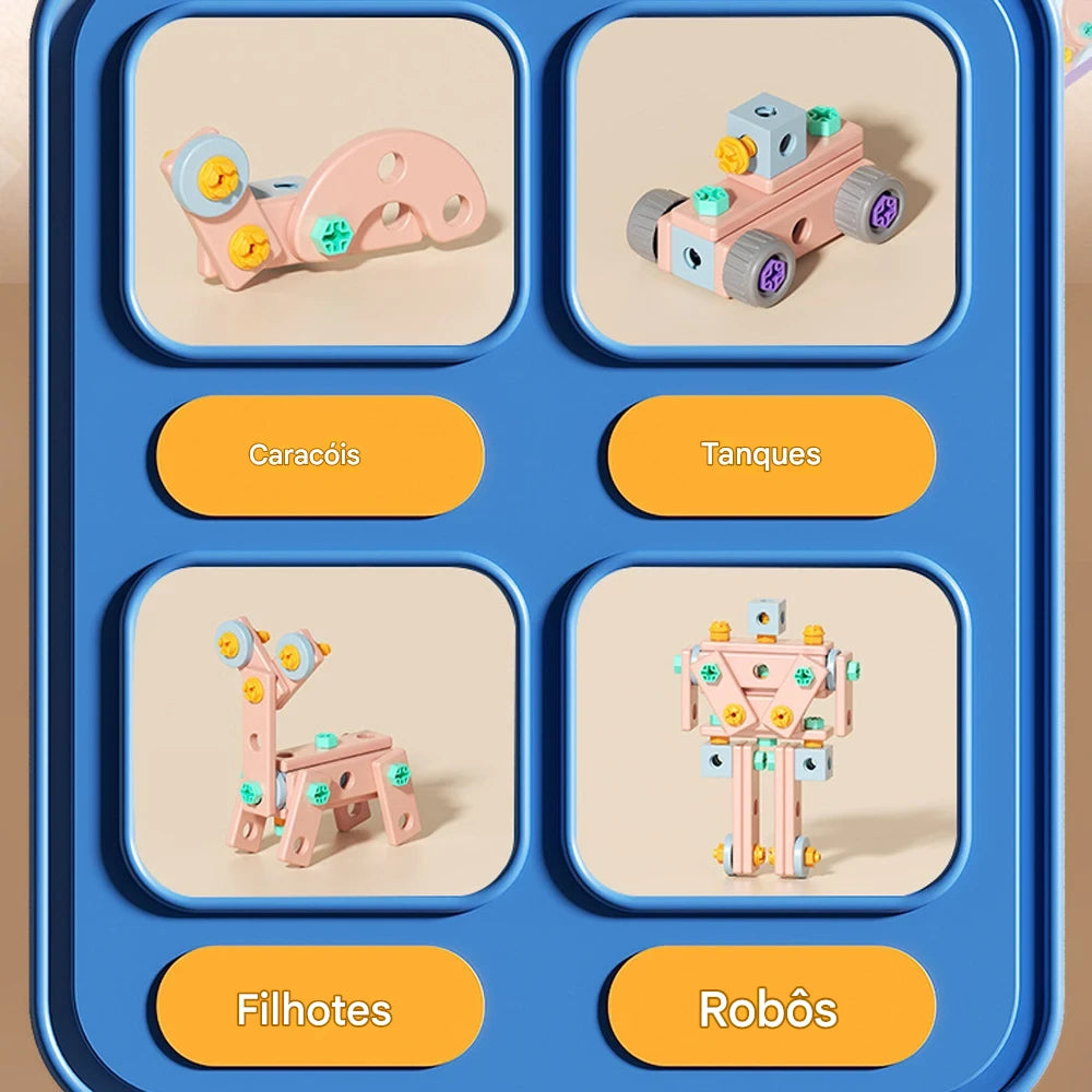 Brinquedo Montessoriano de Montagem Criatividade e Habilidades