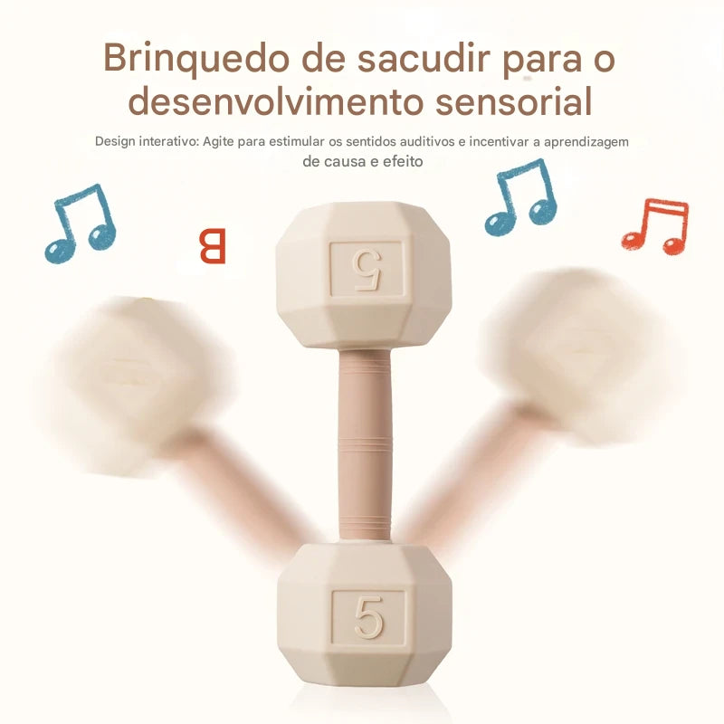 Chocalho Sensorial de Silicone para Bebês