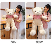 80cm bonito macio fresco casal urso brinquedos de pelúcia kawaii presente de natal travesseiro crianças brinquedos de pelúcia decoração do quarto ponto urso de pelúcia