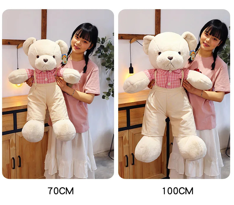 80cm bonito macio fresco casal urso brinquedos de pelúcia kawaii presente de natal travesseiro crianças brinquedos de pelúcia decoração do quarto ponto urso de pelúcia