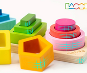Blocos de Construção Montessori de Madeira