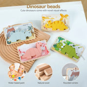 Bebê animal threading brinquedos de madeira empilhamento brinquedos blocos jogos de tabuleiro brinquedos de madeira bebê animal amarrando rosqueamento contas brinquedos presente