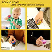 Bola Sensorial 3D Fidget Giroscópio Antiestresse