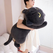 Almofada de Pelúcia Gato Preto Kawaii - Conforto e Charme