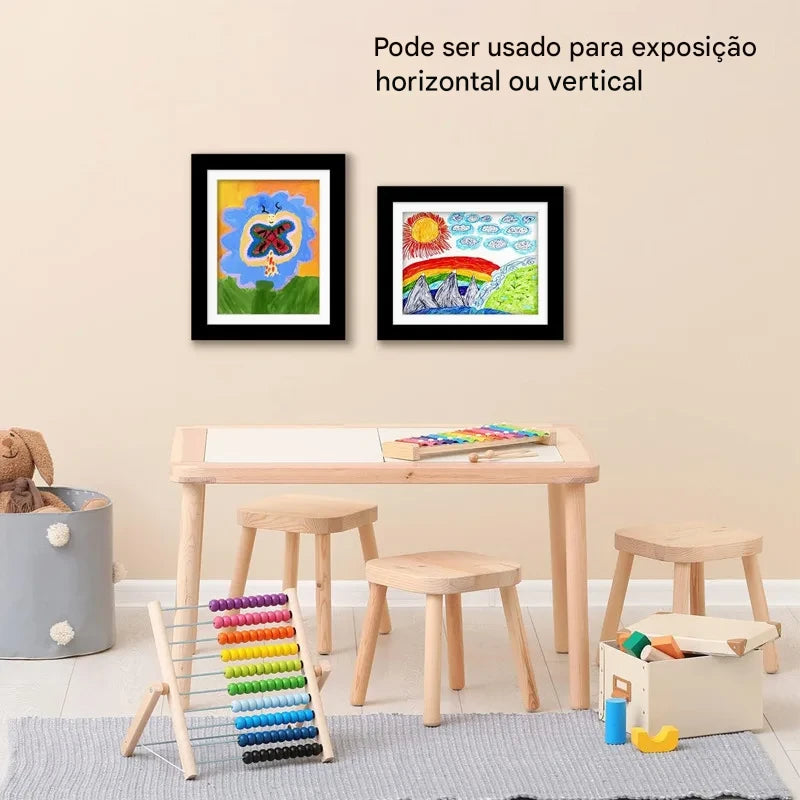 Moldura Infantil Magnética para Obras de Arte A4