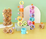 Brinquedo Peças de Montagem - Sensorial Montessori em Madeira