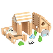 Quebra-Cabeça 3D de Madeira Montessori Várias Opções de Montagem - 100 Peças