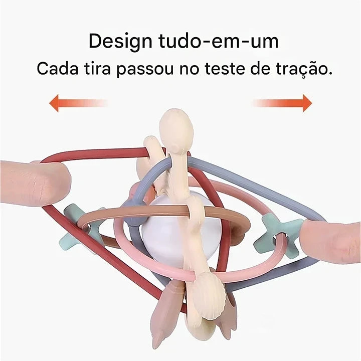 Chocalho Sensorial e Mordedor Montessori para Bebês