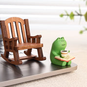 2pc sapo cadeira de balanço bonito japonês cura pequena decoração escritório desktop decoração controle central do carro