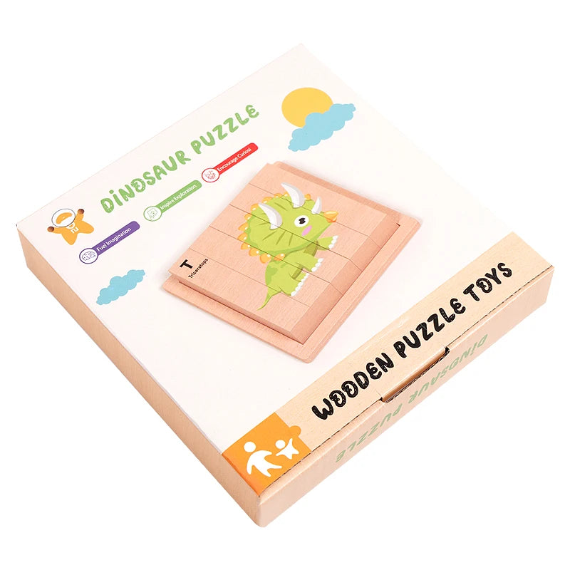 Crianças de madeira animais quebra-cabeça jogo dos desenhos animados tráfego madeira quebra-cabeça brinquedos educativos para crianças presentes educação infantil