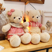 80cm bonito macio fresco casal urso brinquedos de pelúcia kawaii presente de natal travesseiro crianças brinquedos de pelúcia decoração do quarto ponto urso de pelúcia