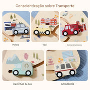 Placa Labirinto de Madeira Montessori para Bebês