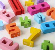 Blocos de Madeira Montessori Coloridos - 20 Peças