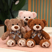 Urso de Pelúcia Clássico Macio com Laço - 35 a 60 cm