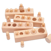 Brinquedo Sensorial Montessori de Encaixe para Crianças