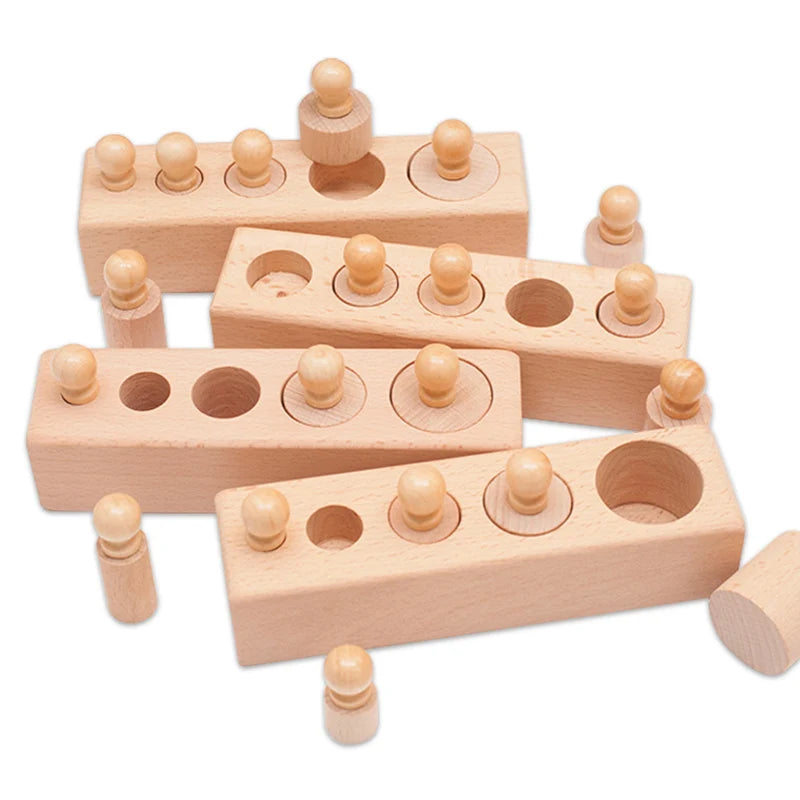 Brinquedo Sensorial Montessori de Encaixe para Crianças